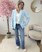 Blazer en tweed ciel