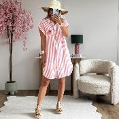 Robe chemise Etan corail