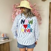 Chemise now never bleu