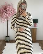 Robe marinière rayures noires