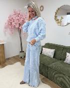 Pull nid d abeille ciel