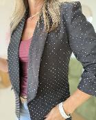 Blazer strass noir