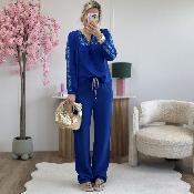 Blouse Macha bleu roi
