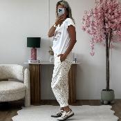 Tee shirt la vie en rose beige