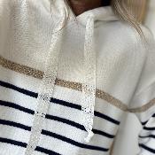 Sweat Andrew blanc marine 