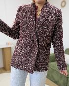 Blazer tweed bordeaux