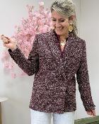 Blazer tweed bordeaux