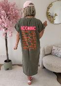 Robe T shirt iconic kaki