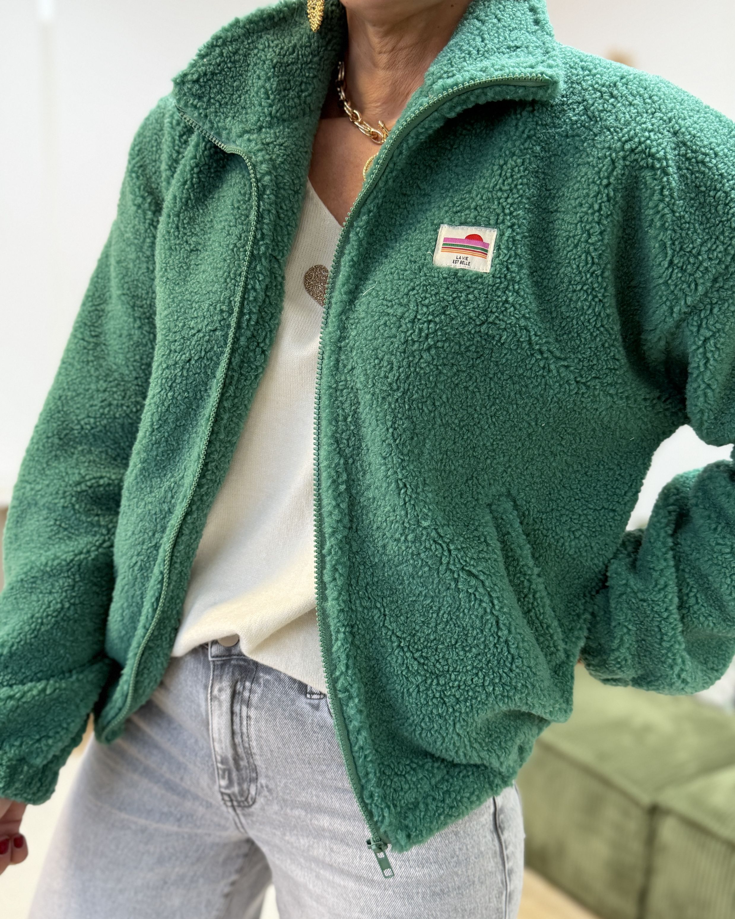 Gilet veste Athenais vert