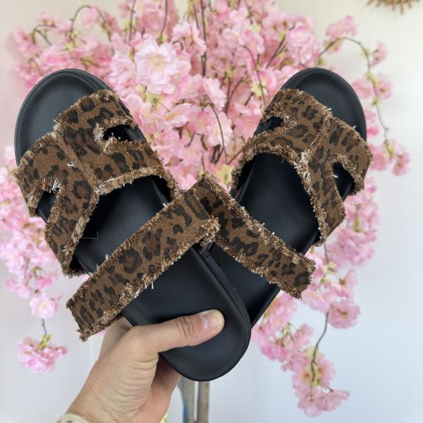 Mules scratchs leopard