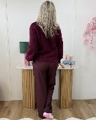 Pantalon Calixte bordeaux