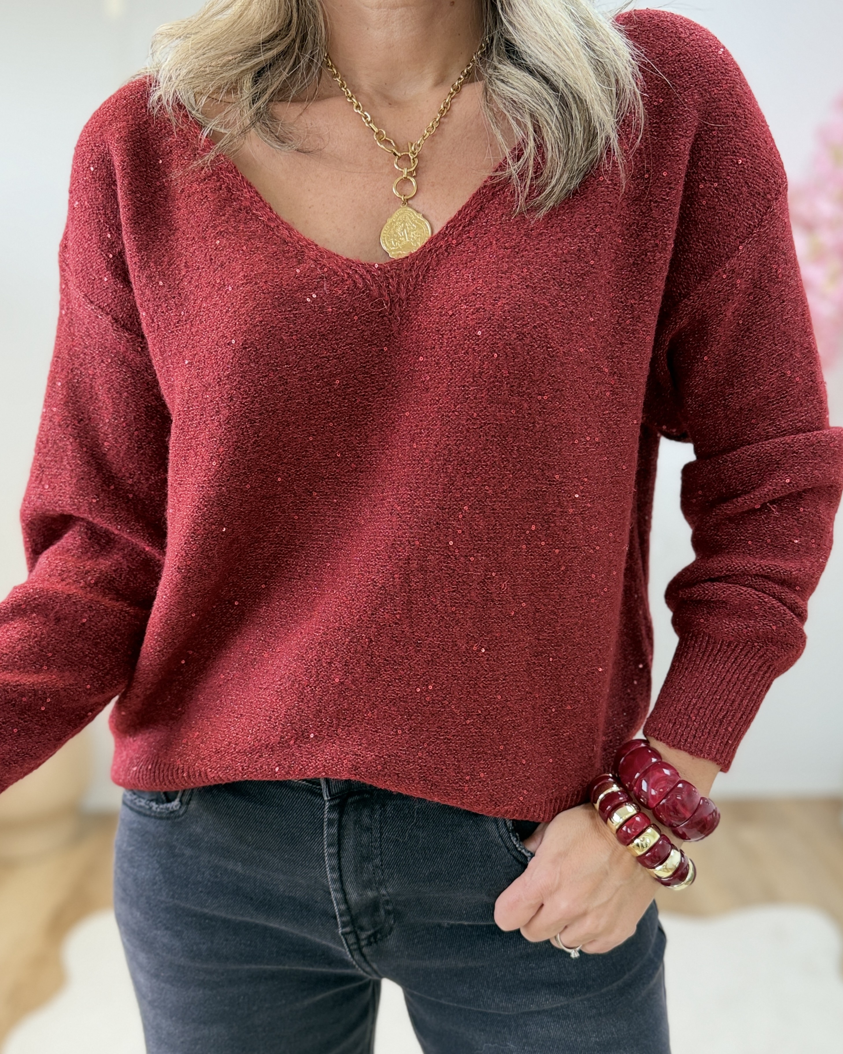 Pull Ingrid bordeaux