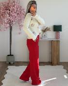 Pantalon à pince rouge