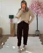 Pull Amour bonjour beige