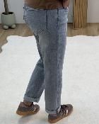 Jean Mom gris