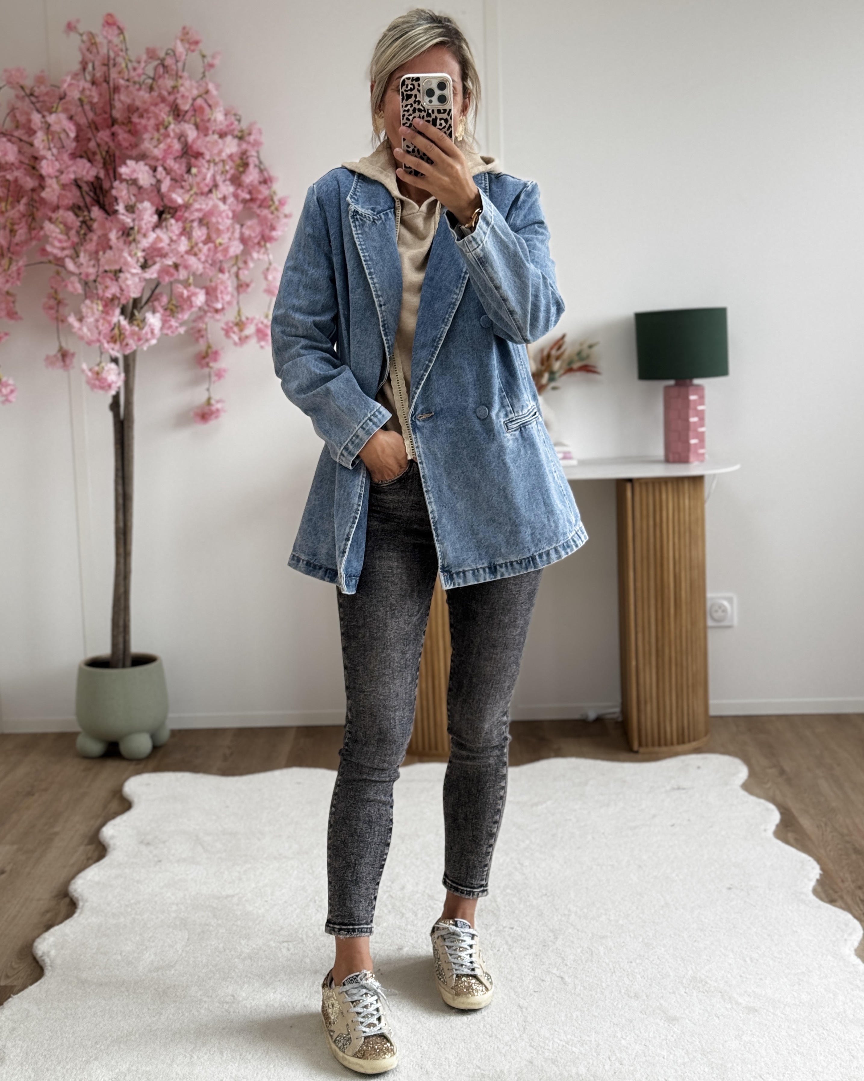 Blazer en jeans oversize