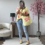 Sac en jeans jaune 