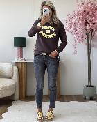 Sweat Amour is french marron