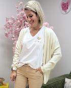 Gilet good vibes beige