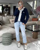 Gilet patch love marine