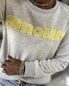 Sweat Amour jaune