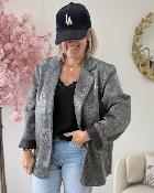 Blazer strass oversize