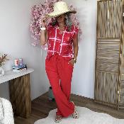 Pantalon Sibylle orange rouge (taille grand)