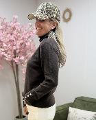 Pull col roulé chocolat