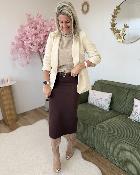 Jupe en maille ceinturée