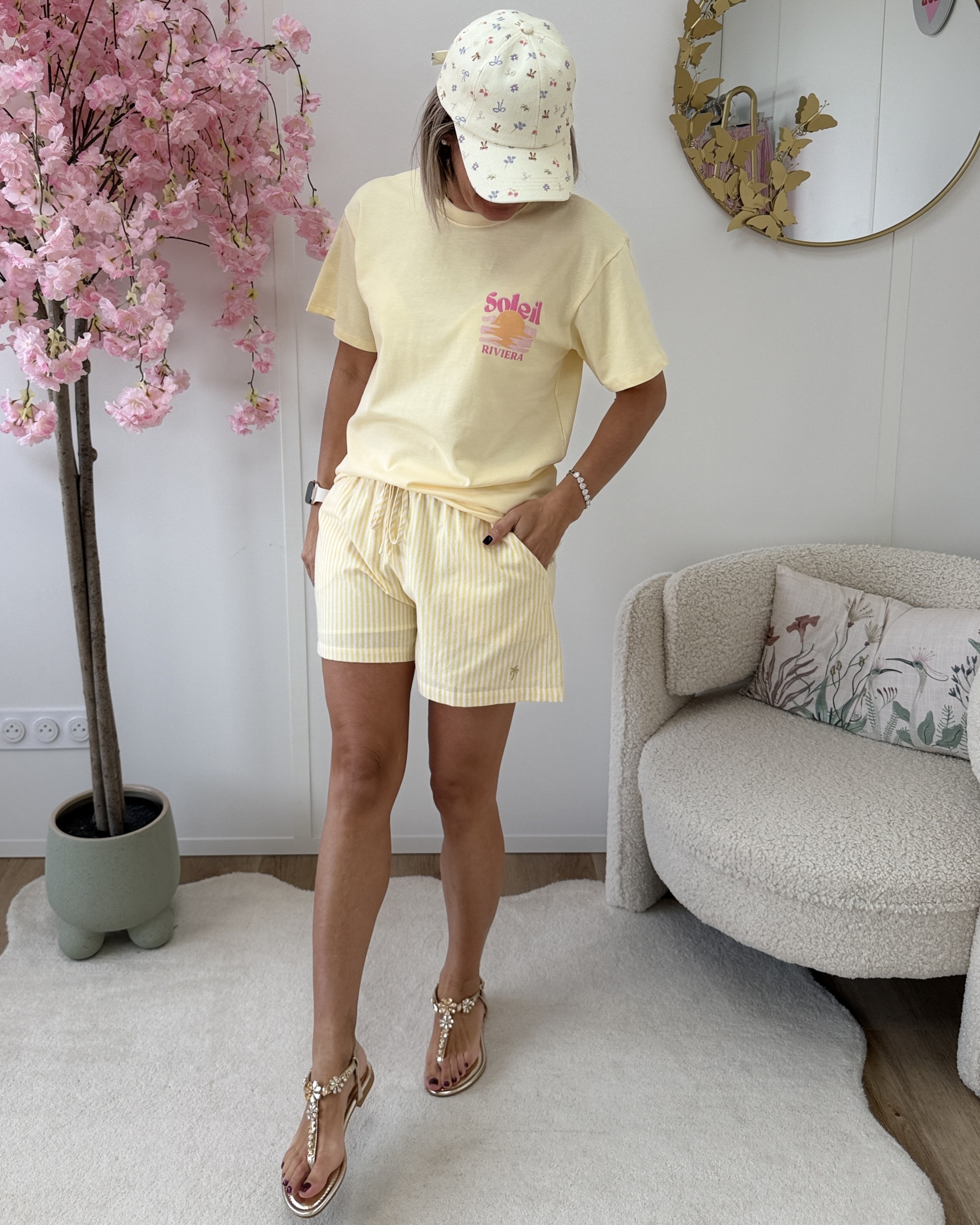 Short palmiers jaune