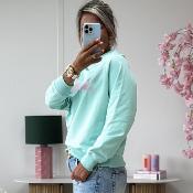 Sweat cherie turquoise