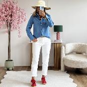 Chemise coeurs rouges