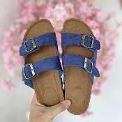 Mules bleu foncé