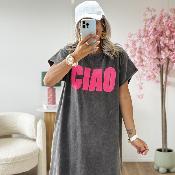 Robe tee shirt Ciao grise