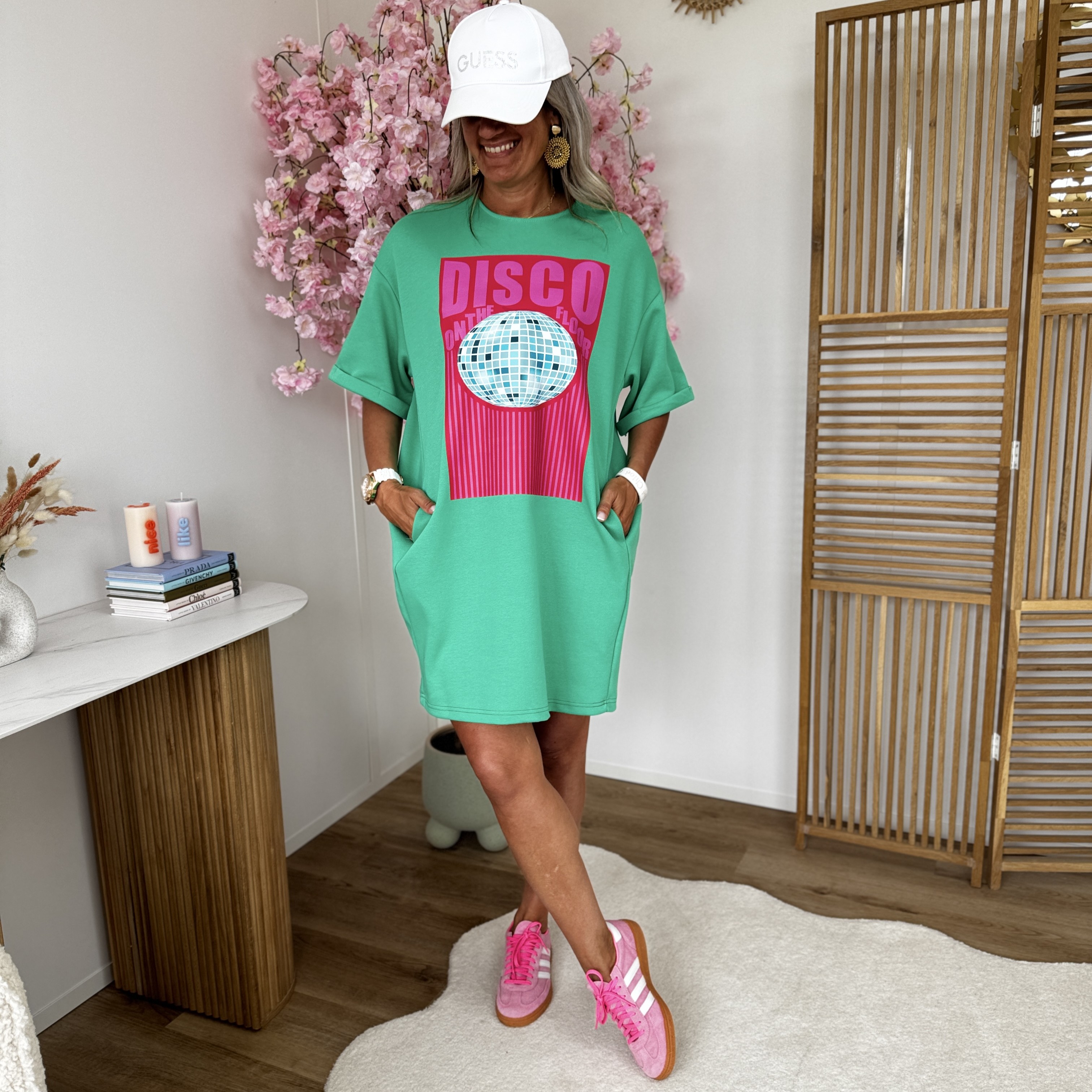 Robe sweat disco verte