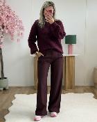 Pantalon Calixte bordeaux
