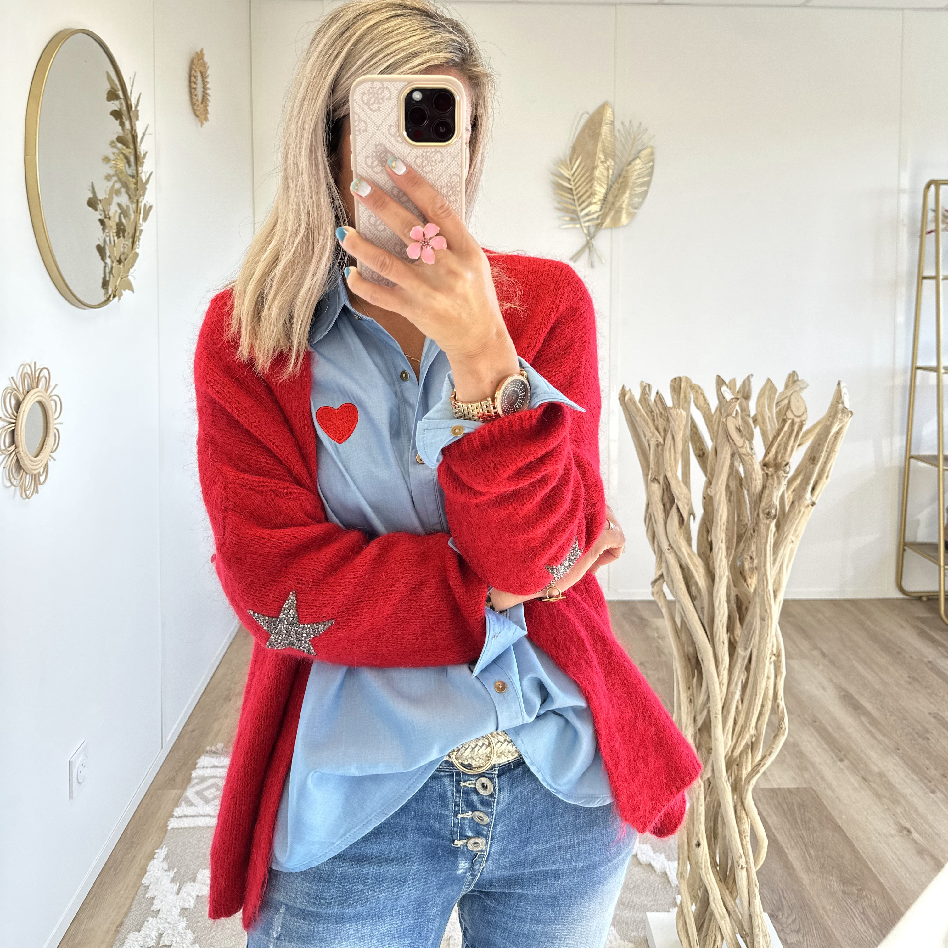 Gilet Mary rouge