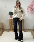 Pull H beige