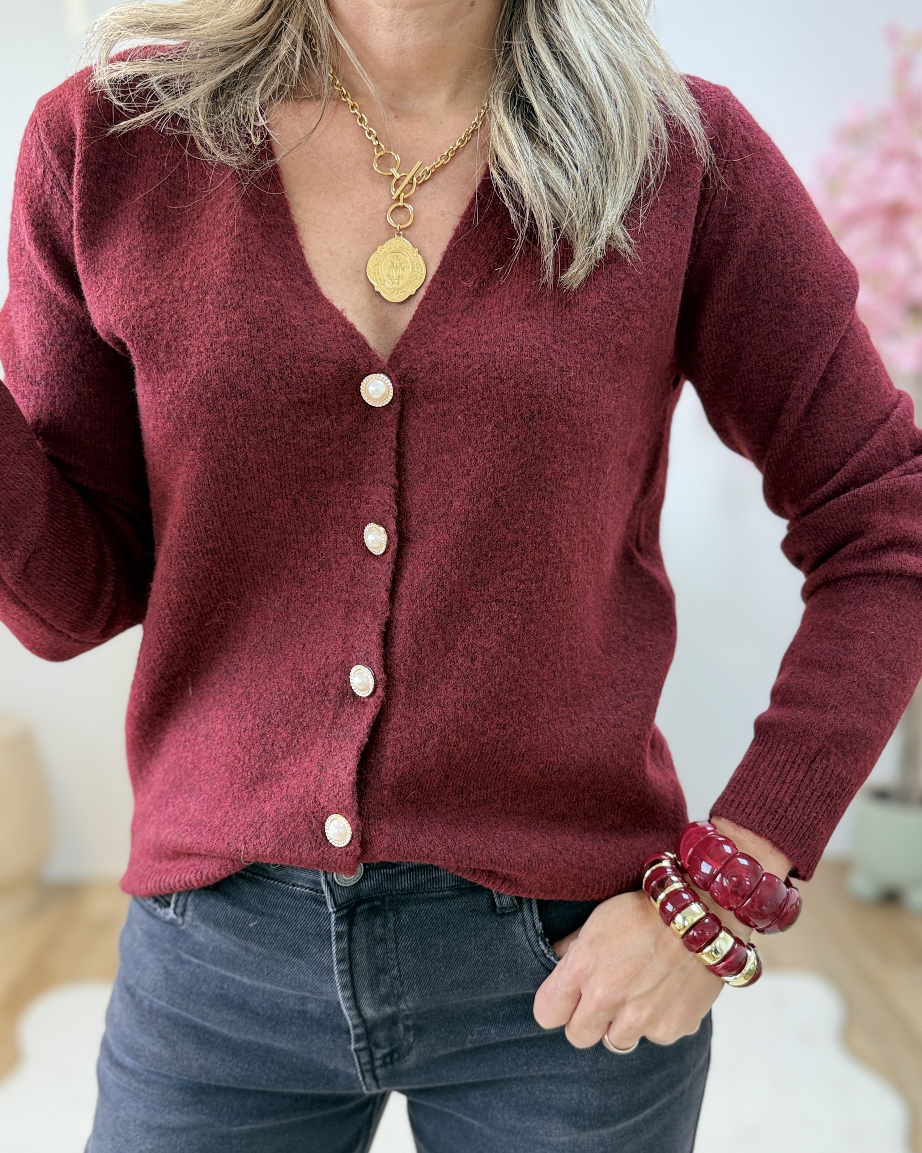 Gilet Courtney bordeaux