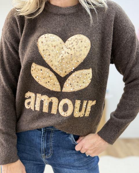 Pull Amour choco
