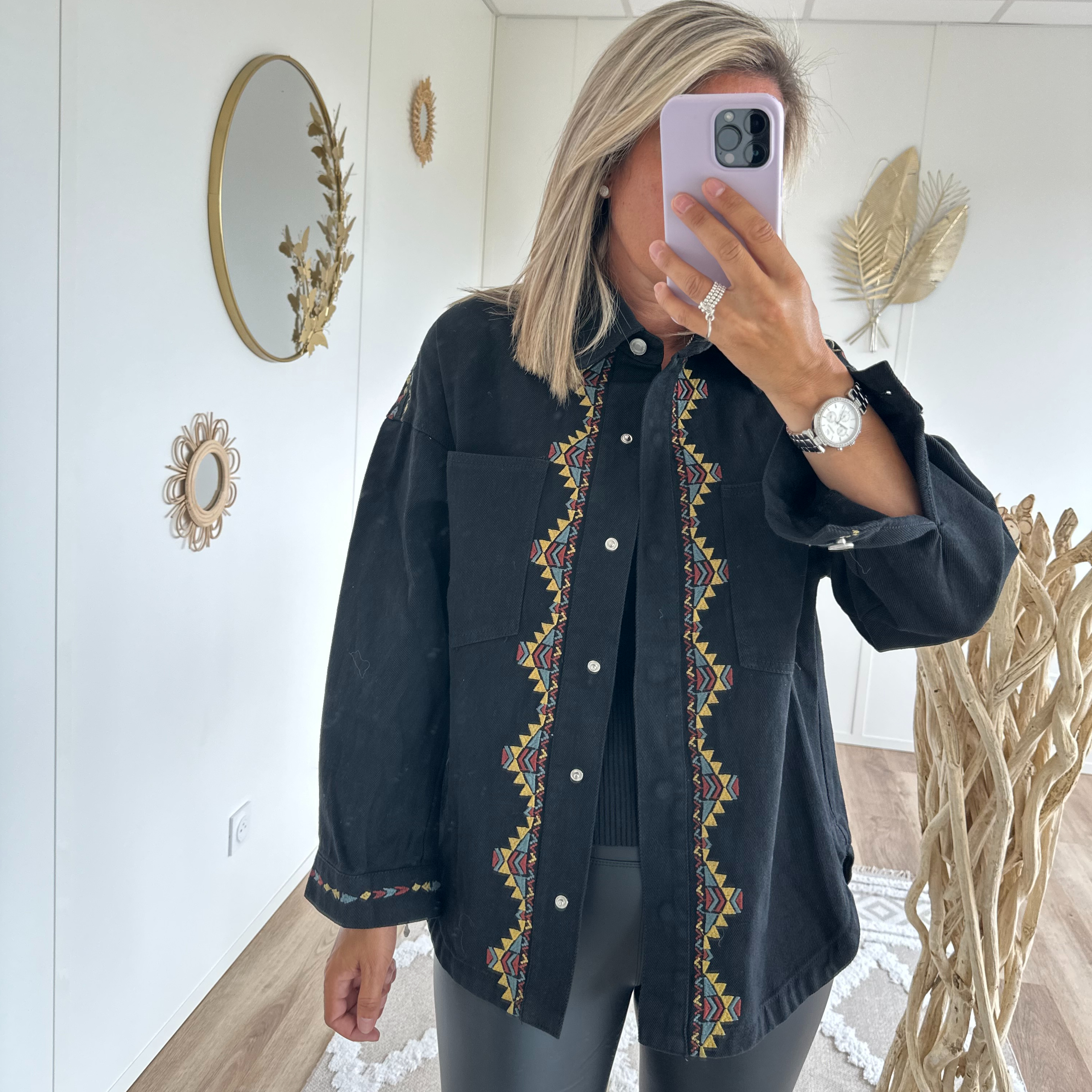 Veste chemise Noir