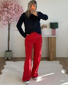 Pantalon à pince rouge