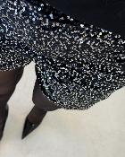 Short sequins gris