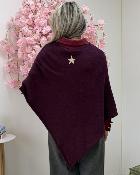 Poncho bordeaux
