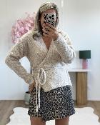 Gilet cache coeur beige