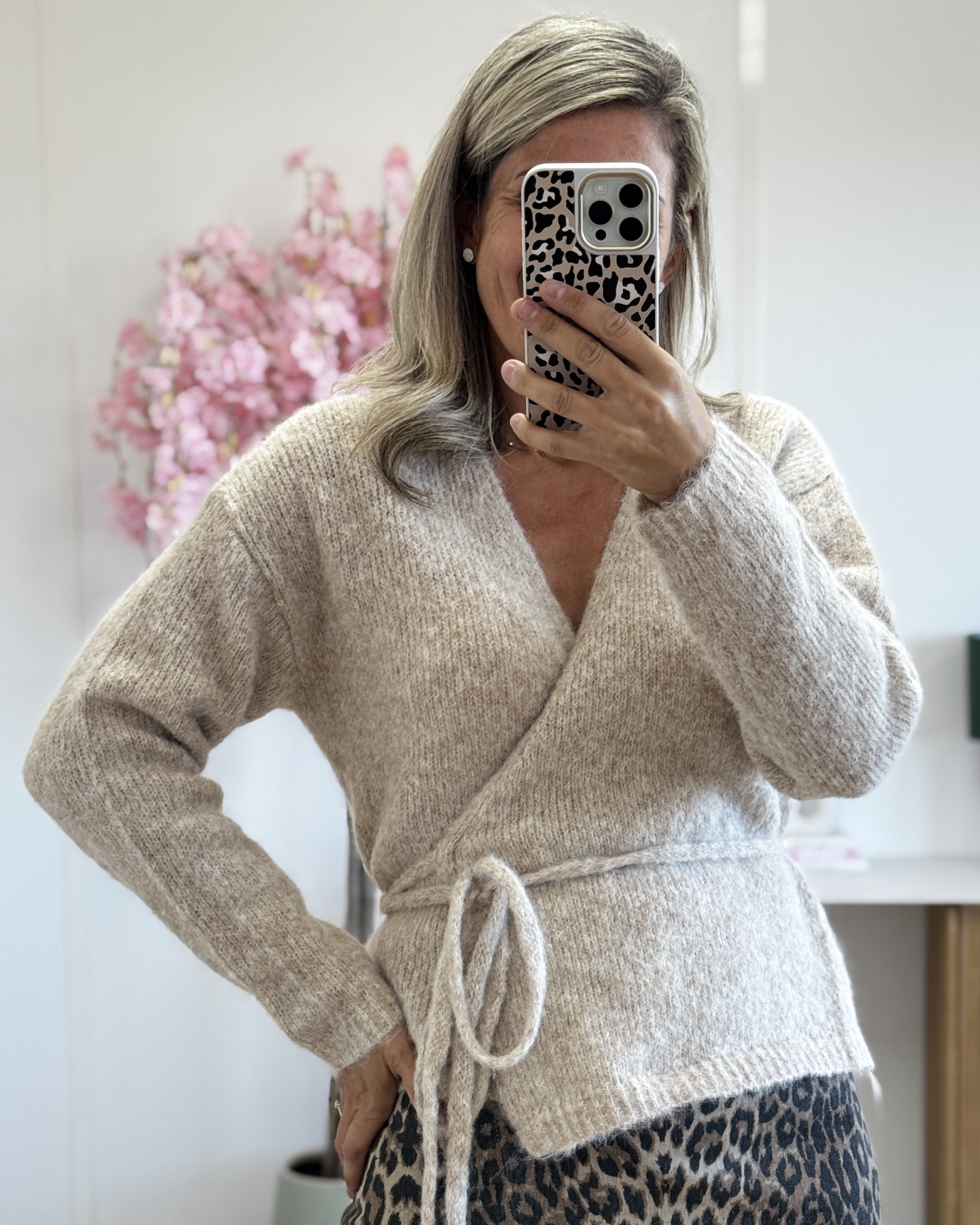 Gilet cache coeur beige