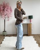 Sous pull dentelle chocolat
