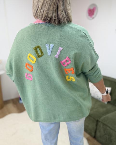 Gilet good vibes vert