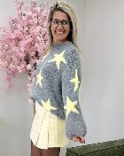 Pull Adelie gris jaune