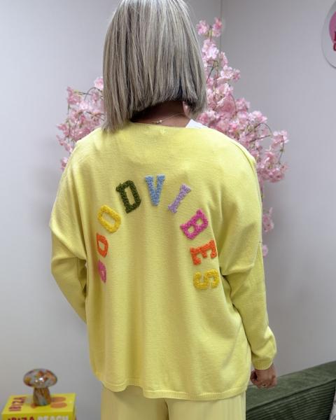 Gilet good vibes jaune